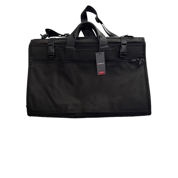 Tumi Alpha 3 Garment Bag Tri Fold Carry On Black Ballistic Nylon Leather - Picture 5 of 11